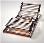 Bedtek PM (Power Lift) electric slatted base. Premium level support from Germany. 
10 year guarantee. 
Individually adjustable centre zone, and auto-flex shoulder zone for maximum ergonomic support, individual adjustment of each slat for soft/med/firm.